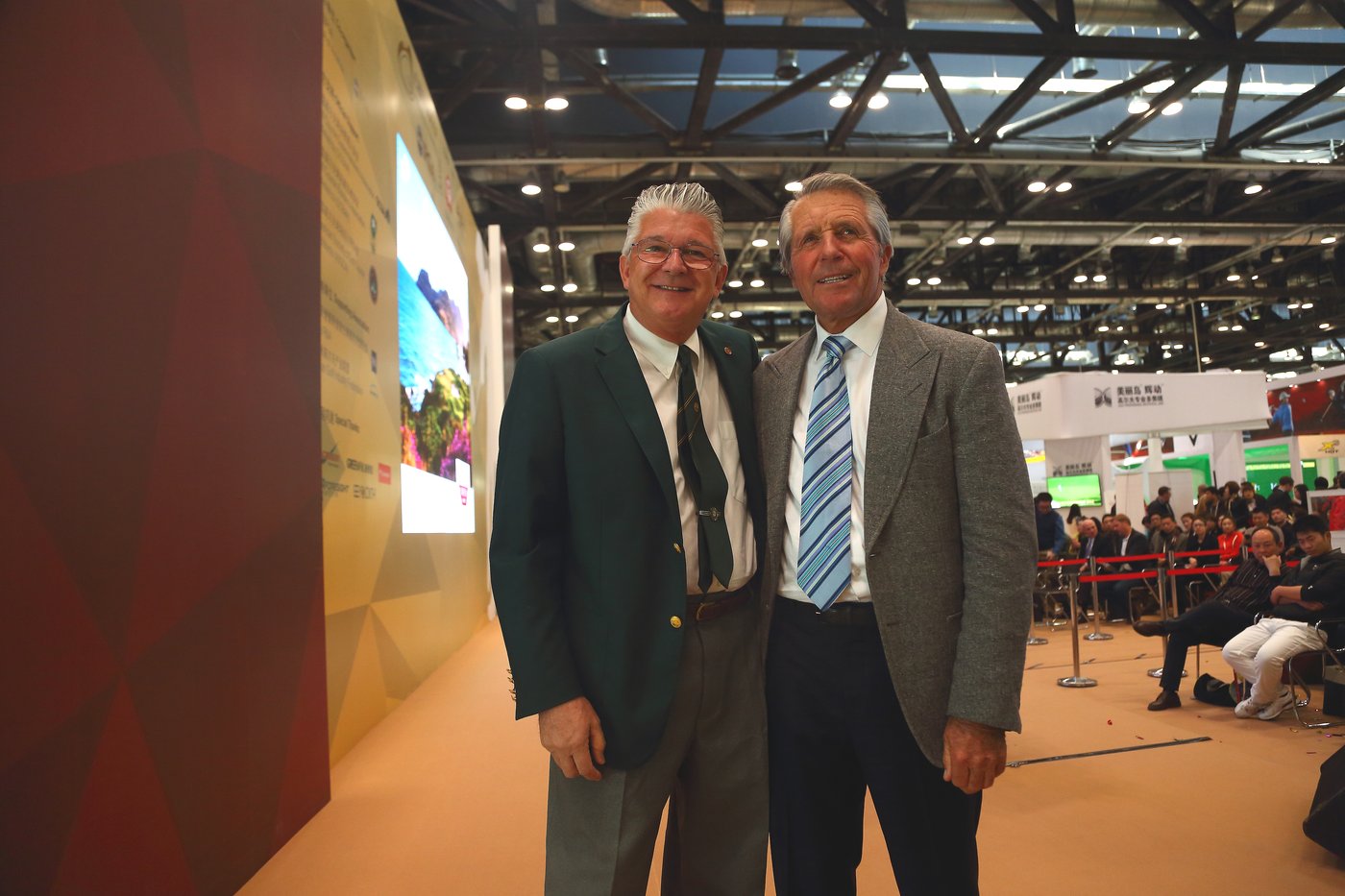 Brett Brasier with Gary Player at a Golf Exhibition in China