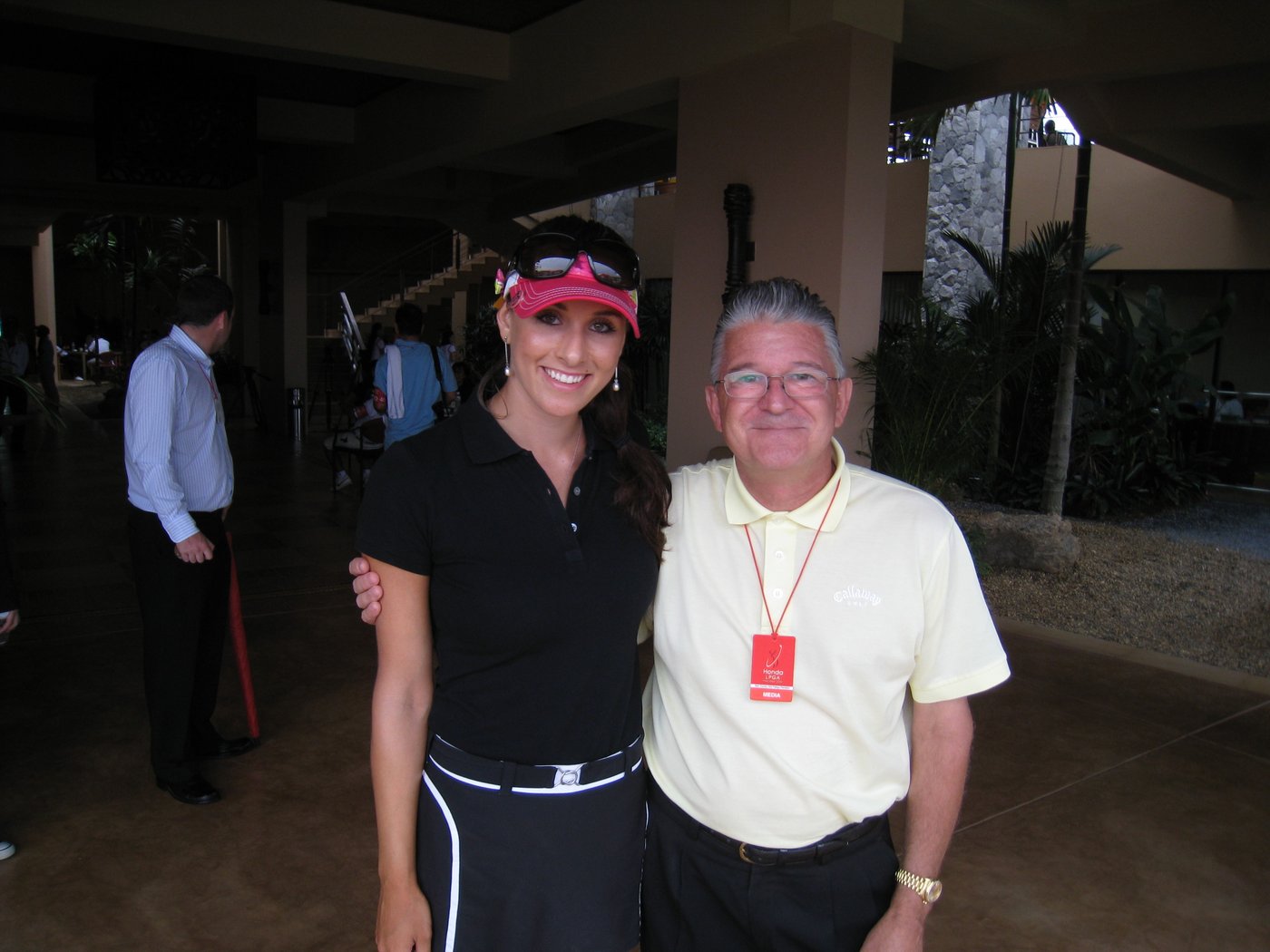 Brett Brasier with LPGA golfer Paula Creamer at the Honda LPGA Thailand