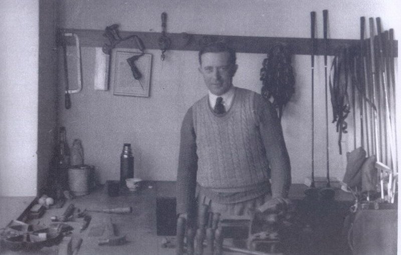 Douglas Brasier in his clubmaking workshop